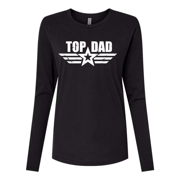 Top Dad Cool Fathers Day Gift Womens Cotton Relaxed Long Sleeve T-Shirt