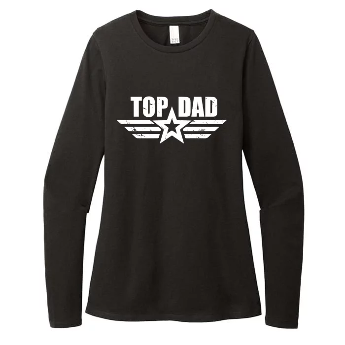 Top Dad Cool Fathers Day Gift Womens CVC Long Sleeve Shirt