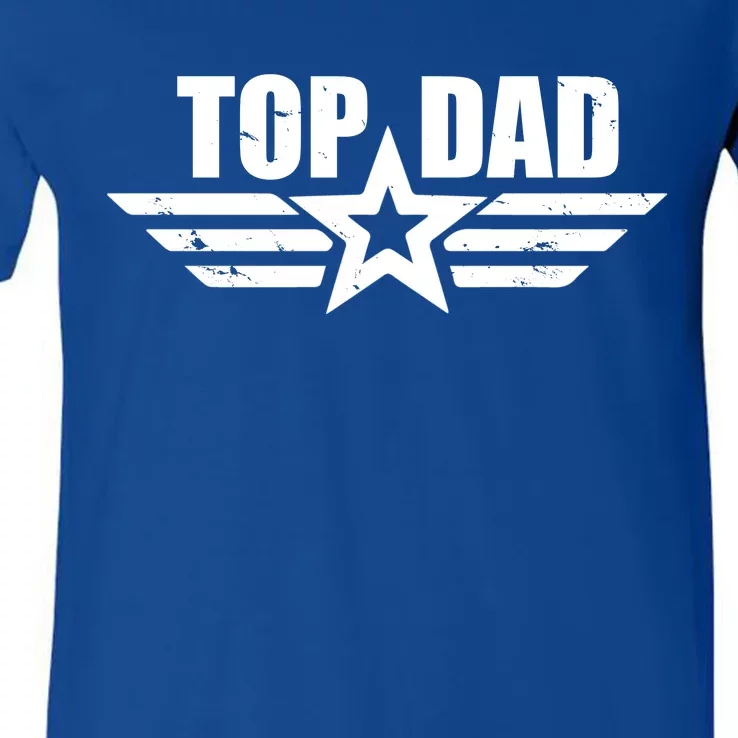 Top Dad Cool Fathers Day Gift V-Neck T-Shirt