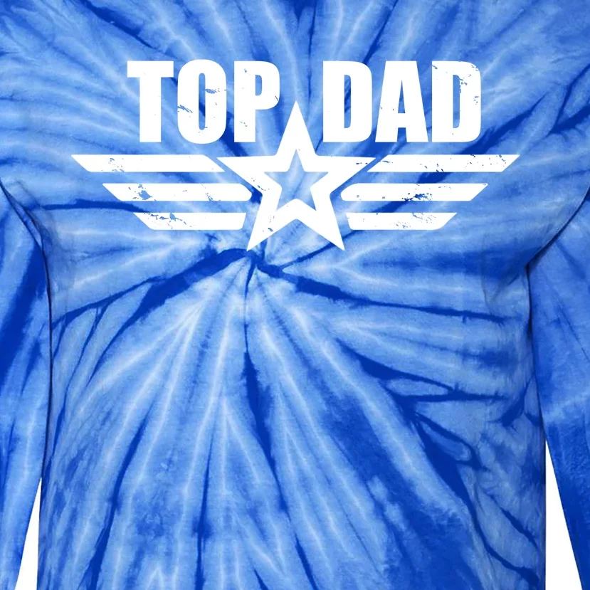 Top Dad Cool Fathers Day Gift Tie-Dye Long Sleeve Shirt