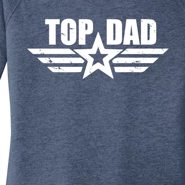 Top Dad Cool Fathers Day Gift Women's Perfect Tri Tunic Long Sleeve Shirt