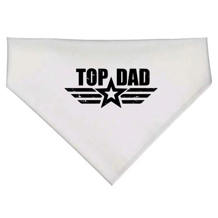 Top Dad Cool Fathers Day Gift USA-Made Doggie Bandana