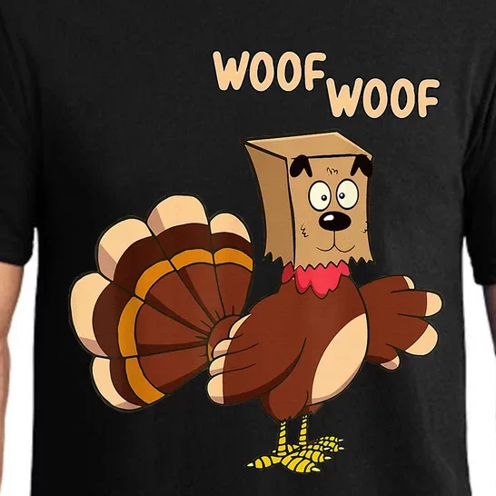 Thanksgiving Dog Costume Hilarious Turkey Woof Outfit Pajama Set