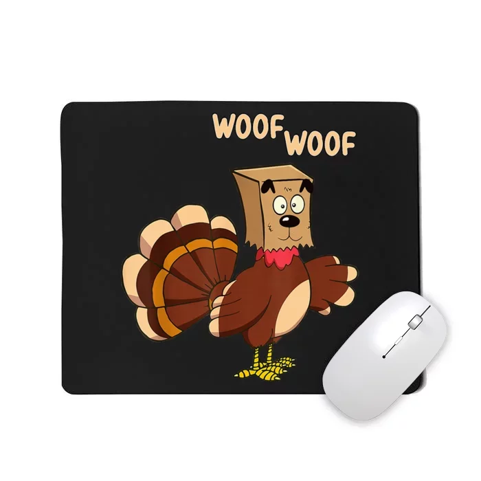 Thanksgiving Dog Costume Hilarious Turkey Woof Outfit Mousepad