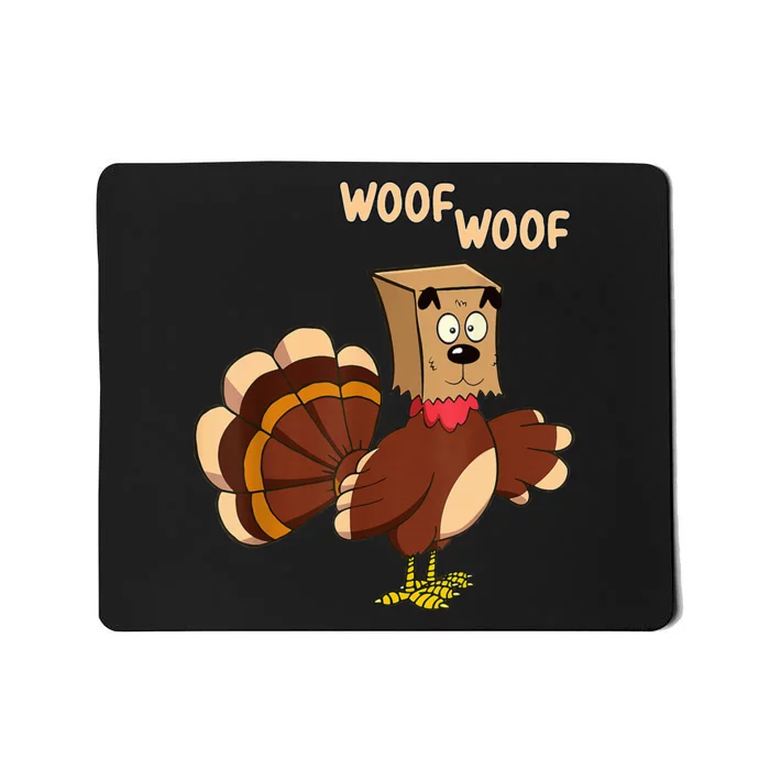 Thanksgiving Dog Costume Hilarious Turkey Woof Outfit Mousepad