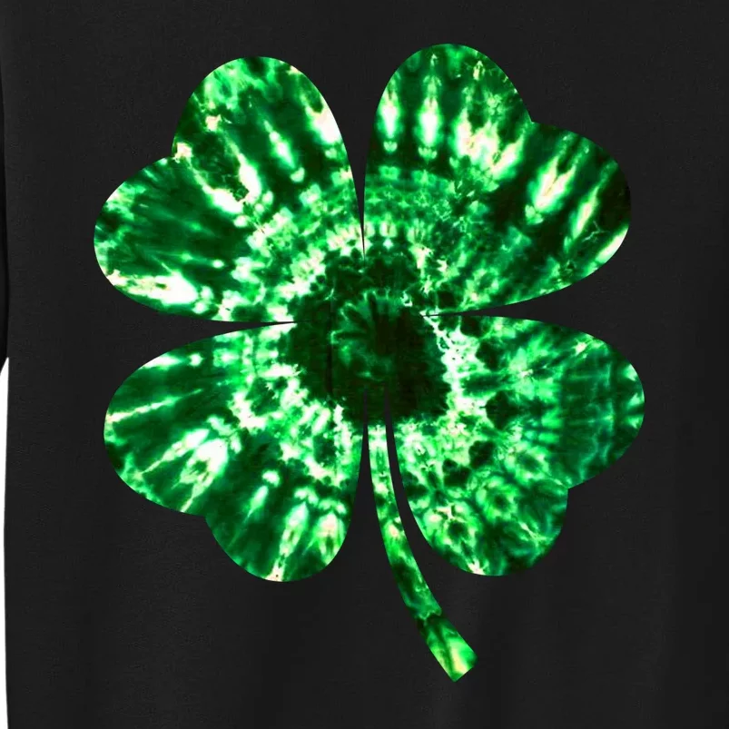 Tie Dye Clover St Patrick's Day Tall Sweatshirt