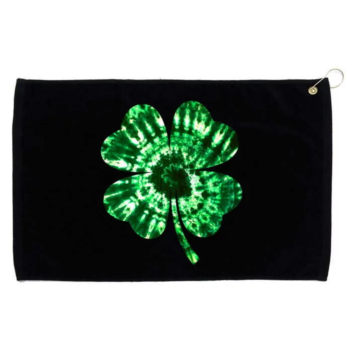 Tie Dye Clover St Patrick's Day Grommeted Golf Towel