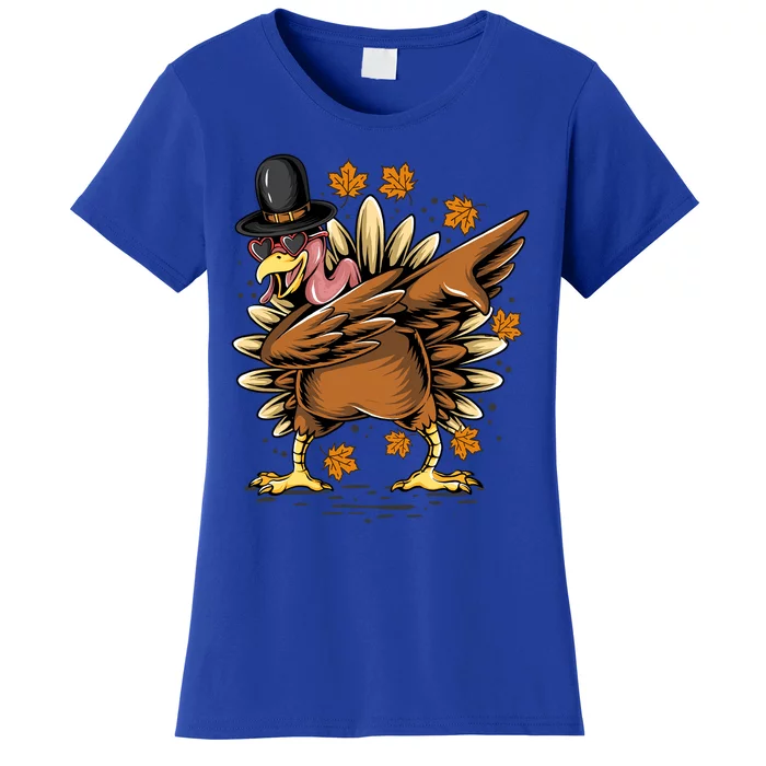 Thanksgiving Day Costume Gobble Pilgrim Dab Dabbing Turkey Cool Gift Women's T-Shirt