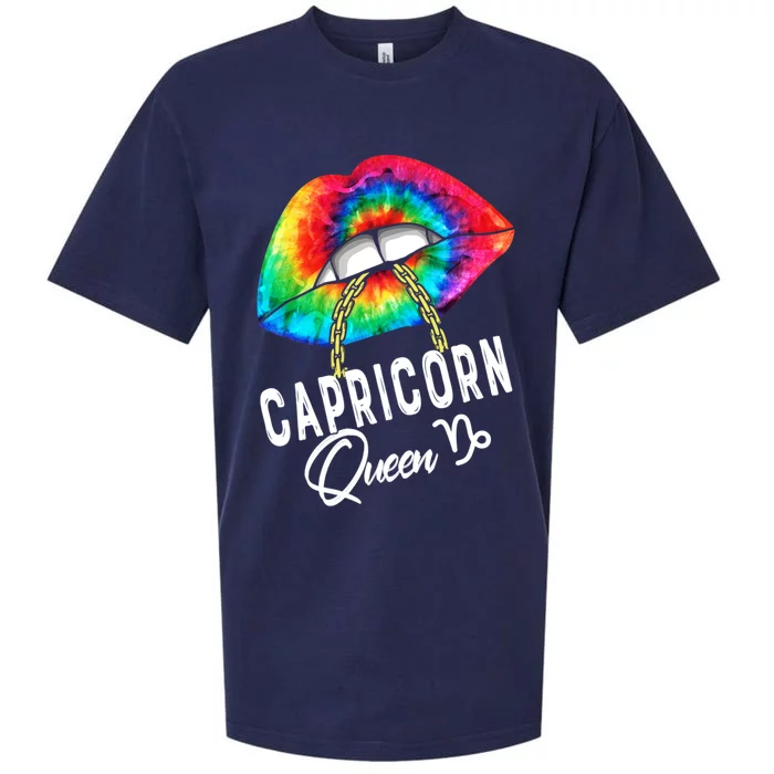 Tie Dye Capricorn Queen Lips Classic Gift Sueded Cloud Jersey T-Shirt