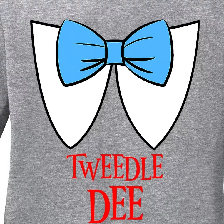 Tweedle Dee Costume Halloween Fairytale Character Ladies Long Sleeve Shirt