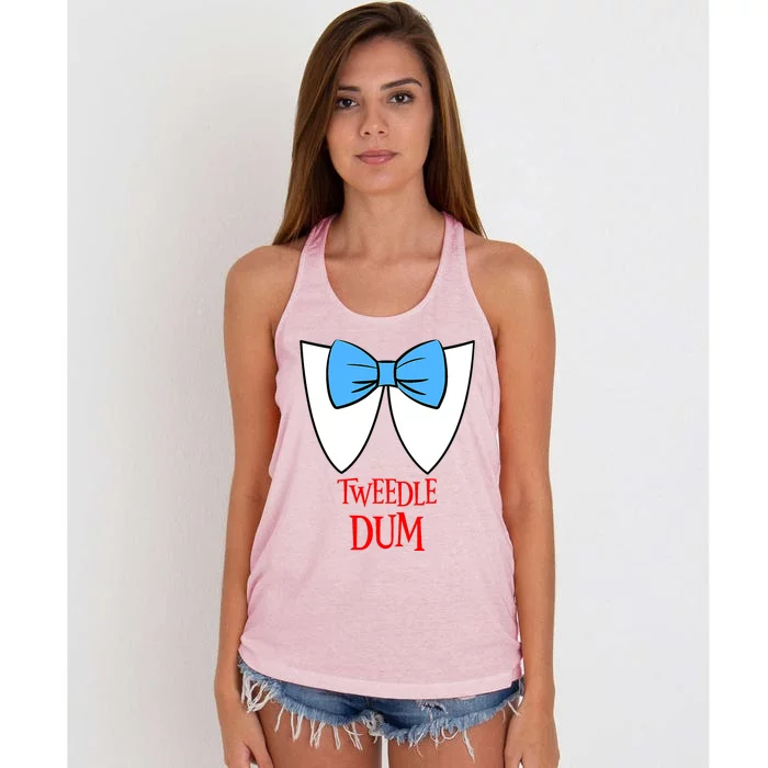 Tweedle Dum Costume Halloween Fairytale Character Women's Knotted Racerback Tank