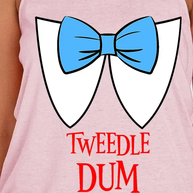 Tweedle Dum Costume Halloween Fairytale Character Women's Knotted Racerback Tank