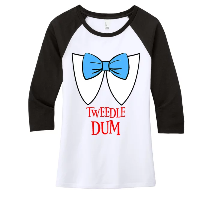 Tweedle Dum Costume Halloween Fairytale Character Women's Tri-Blend 3/4-Sleeve Raglan Shirt