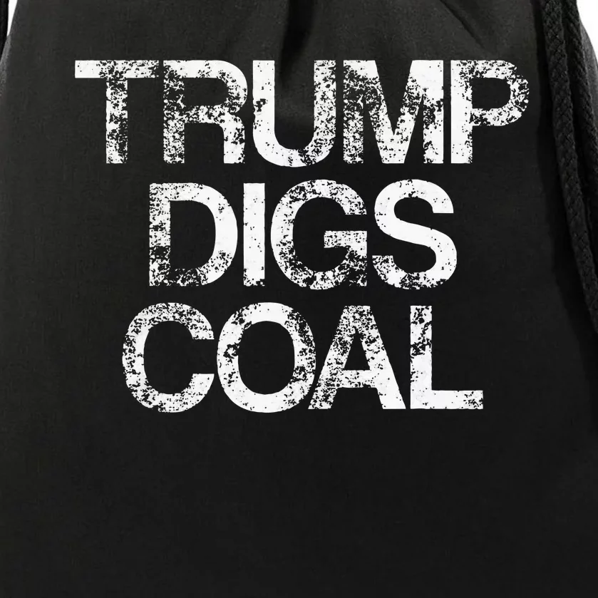 Trump Digs Coal Drawstring Bag