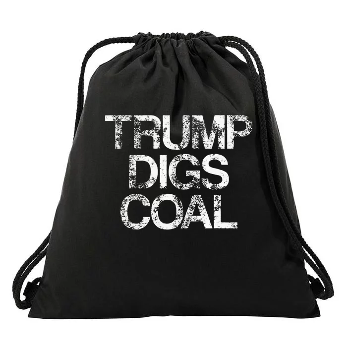 Trump Digs Coal Drawstring Bag