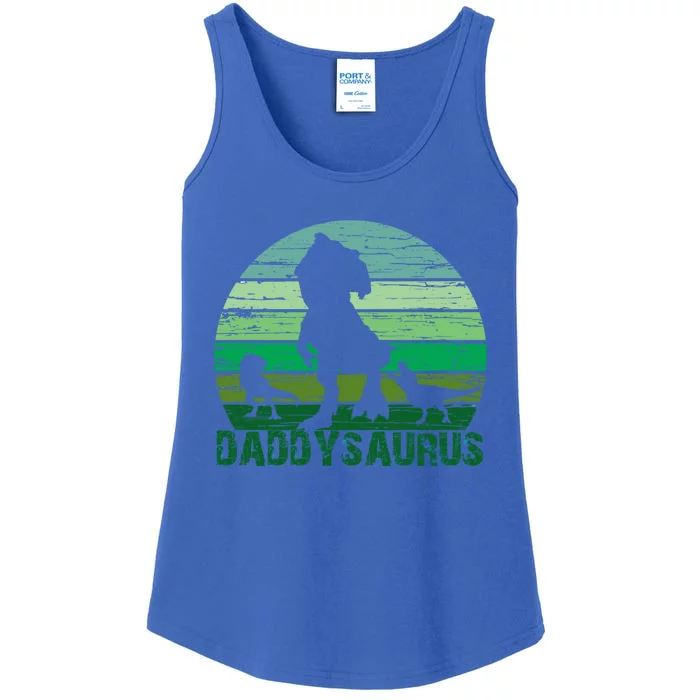 Trex Daddysaurus Cute Dinosaur Papasaurus FatherS Day Gift Ladies Essential Tank