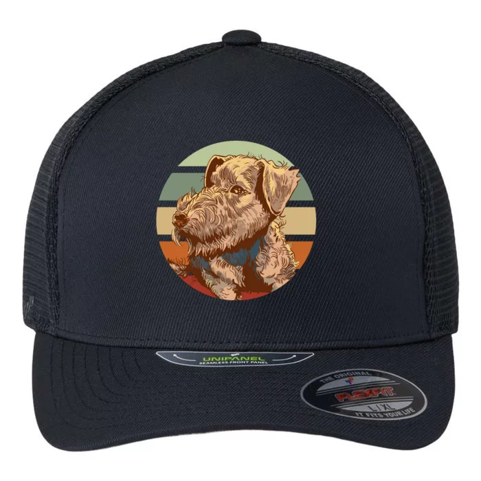 Terrier Dog Cute Sunset Flexfit Unipanel Trucker Cap