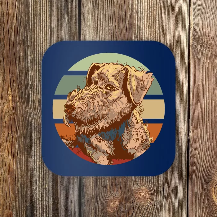 Terrier Dog Cute Sunset Coaster