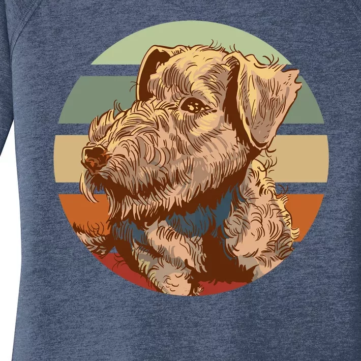 Terrier Dog Cute Sunset Women's Perfect Tri Tunic Long Sleeve Shirt