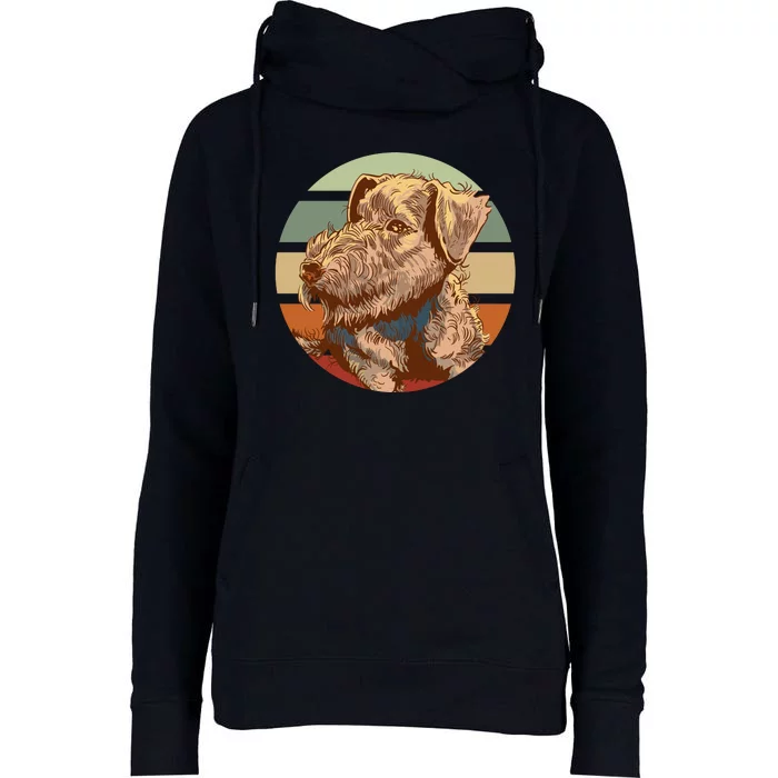 Terrier Dog Cute Sunset Womens Funnel Neck Pullover Hood