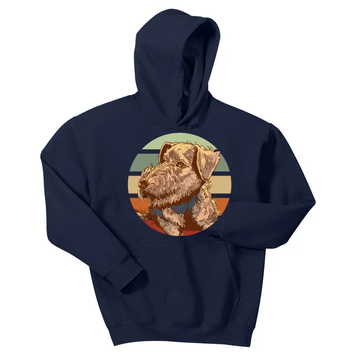 Terrier Dog Cute Sunset Kids Hoodie