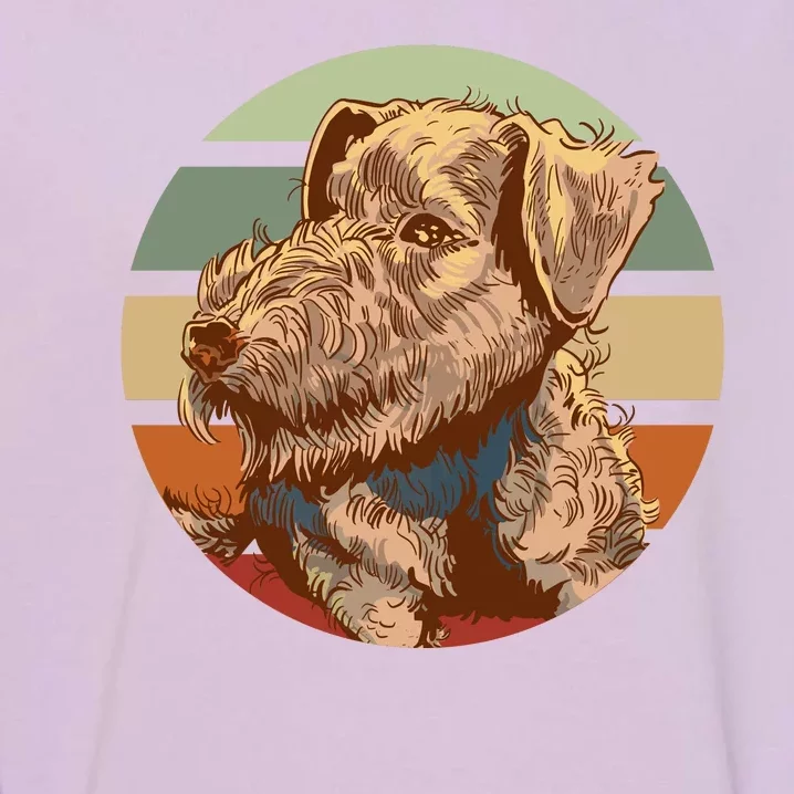 Terrier Dog Cute Sunset Garment-Dyed Sweatshirt