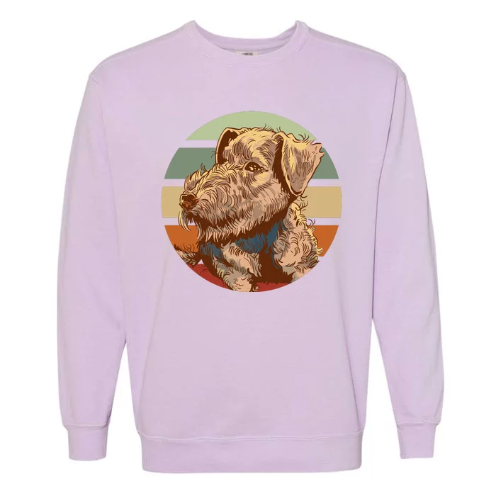 Terrier Dog Cute Sunset Garment-Dyed Sweatshirt