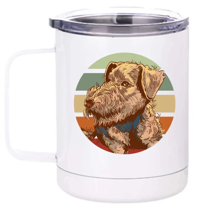 Terrier Dog Cute Sunset Front & Back 12oz Stainless Steel Tumbler Cup