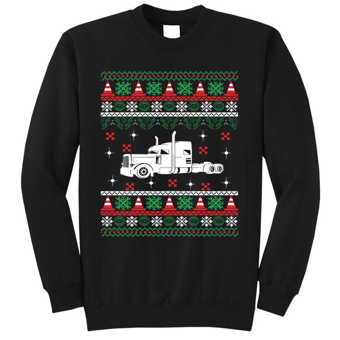 Truck Driver Christmas Ugly Sweater Trucker Sweatshirt