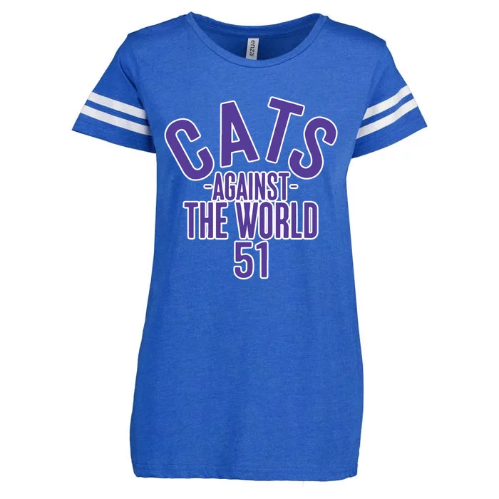 Tone Deaf Cats Against The World Enza Ladies Jersey Football T-Shirt