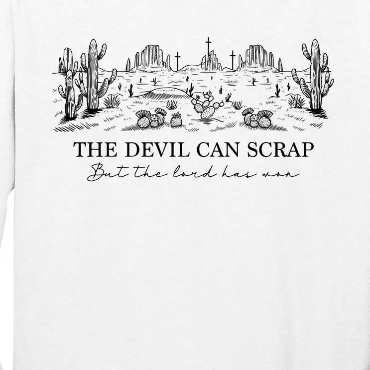 The Devil Can Scrap But The Lord Has Won Western Tall Long Sleeve T-Shirt