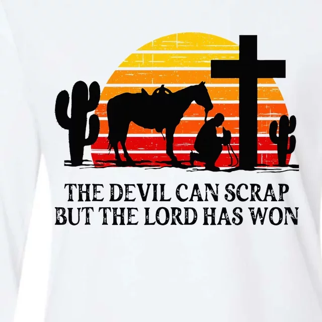 The Devil Can Scrap But The Lord Has Won Womens Cotton Relaxed Long Sleeve T-Shirt