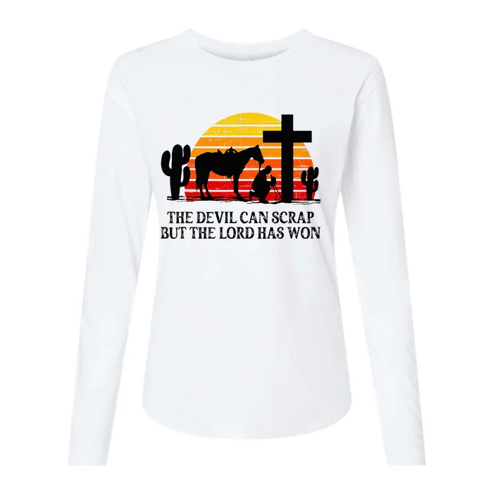 The Devil Can Scrap But The Lord Has Won Womens Cotton Relaxed Long Sleeve T-Shirt