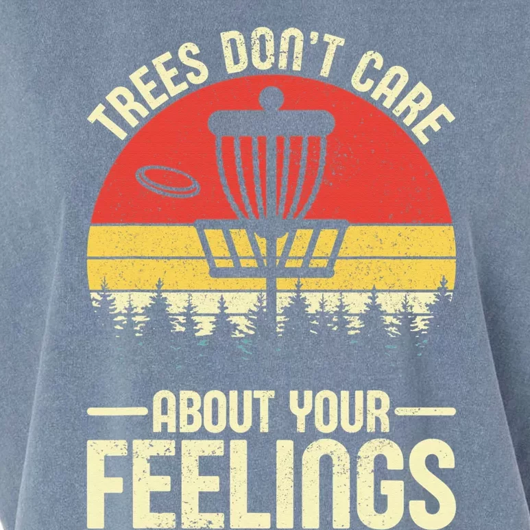 Trees Don't Care About Your Feelings Funny Disc Golf Frisbee Garment-Dyed Women's Muscle Tee