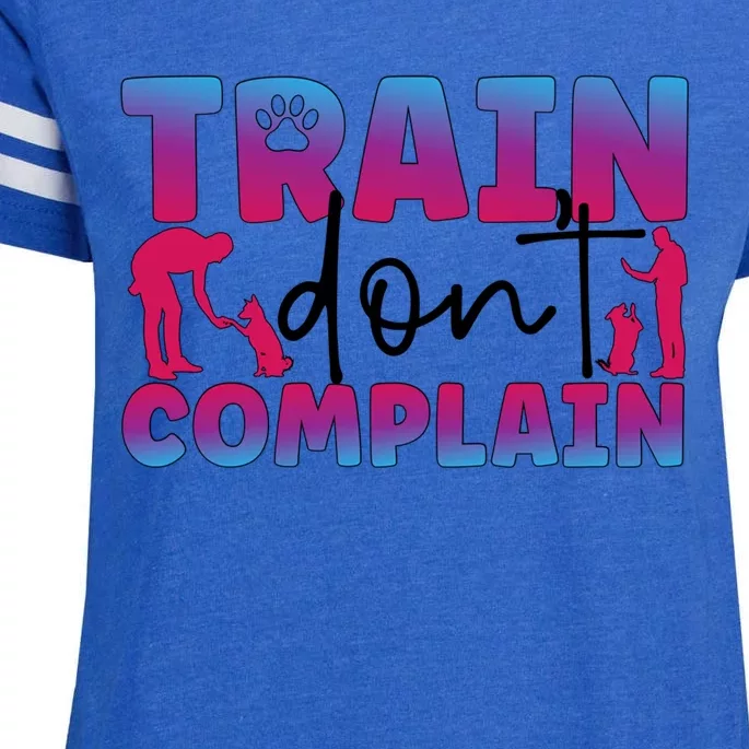 Train Don't Complain Dog Trainer Dog Training Gift Enza Ladies Jersey Football T-Shirt