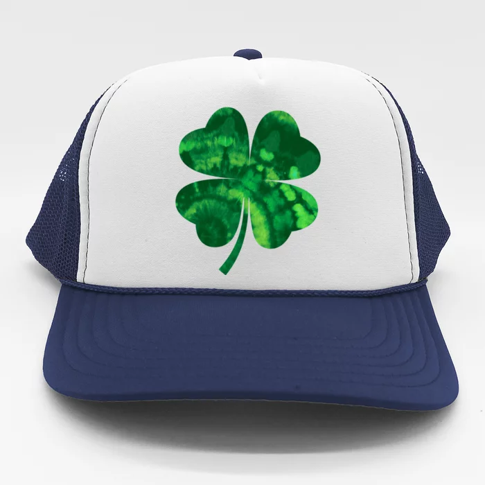 Tie Dye Clover St Patrick's Day Trucker Hat