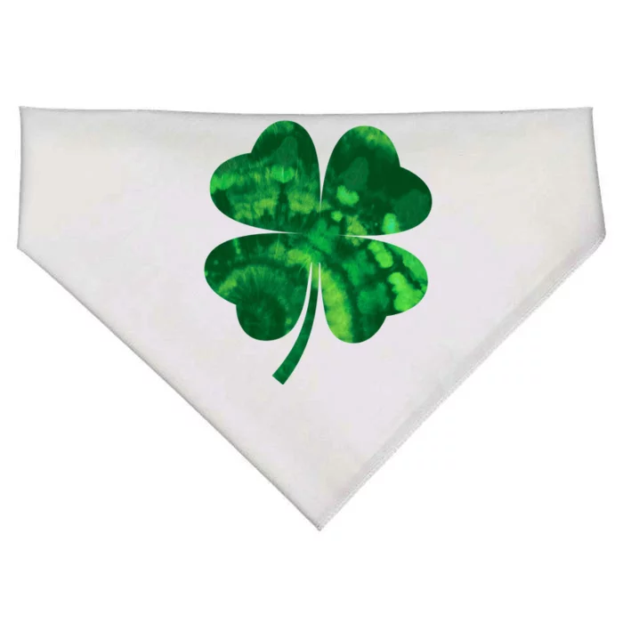 Tie Dye Clover St Patrick's Day USA-Made Doggie Bandana