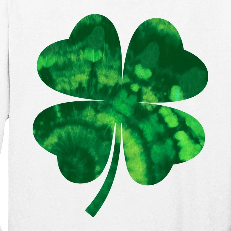 Tie Dye Clover St Patrick's Day Long Sleeve Shirt