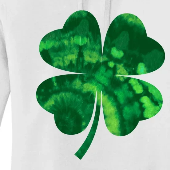 Tie Dye Clover St Patrick's Day Women's Pullover Hoodie