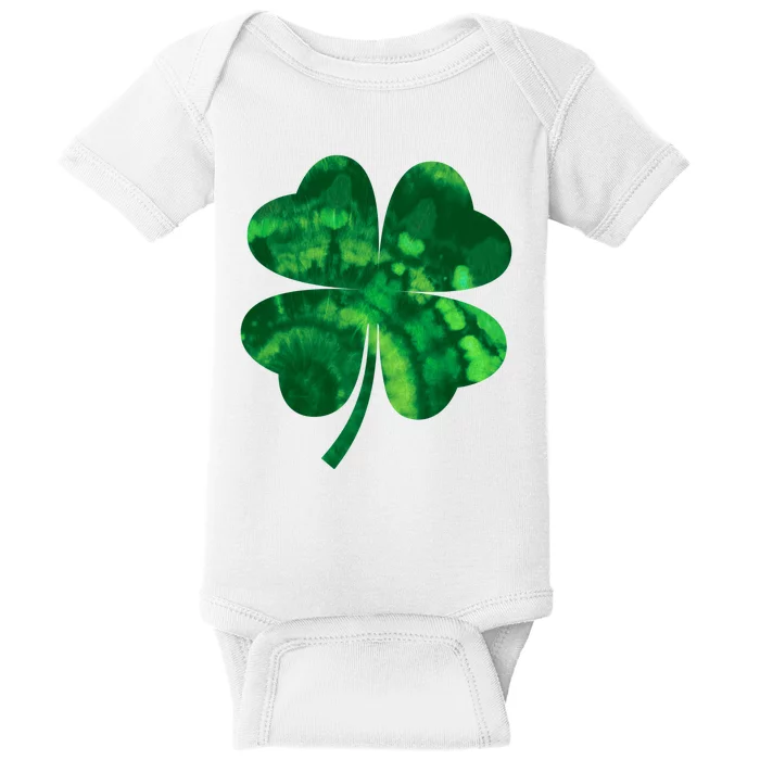 Tie Dye Clover St Patrick's Day Baby Bodysuit