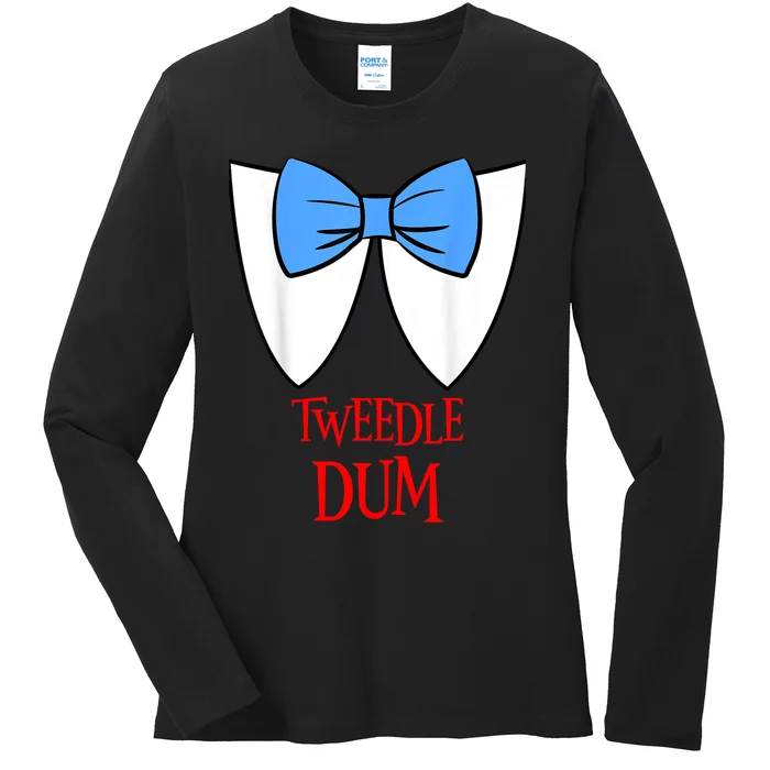 Tweedle Dum Costume Halloween Fairytale Character Ladies Long Sleeve Shirt