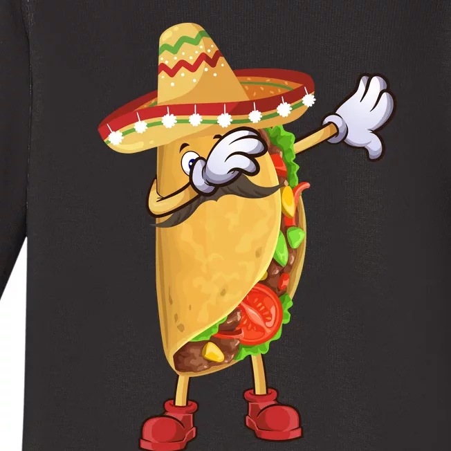 TACOS DABBING CINCO DE MAYO T Baby Long Sleeve Bodysuit