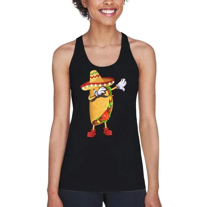 TACOS DABBING CINCO DE MAYO T Women's Racerback Tank