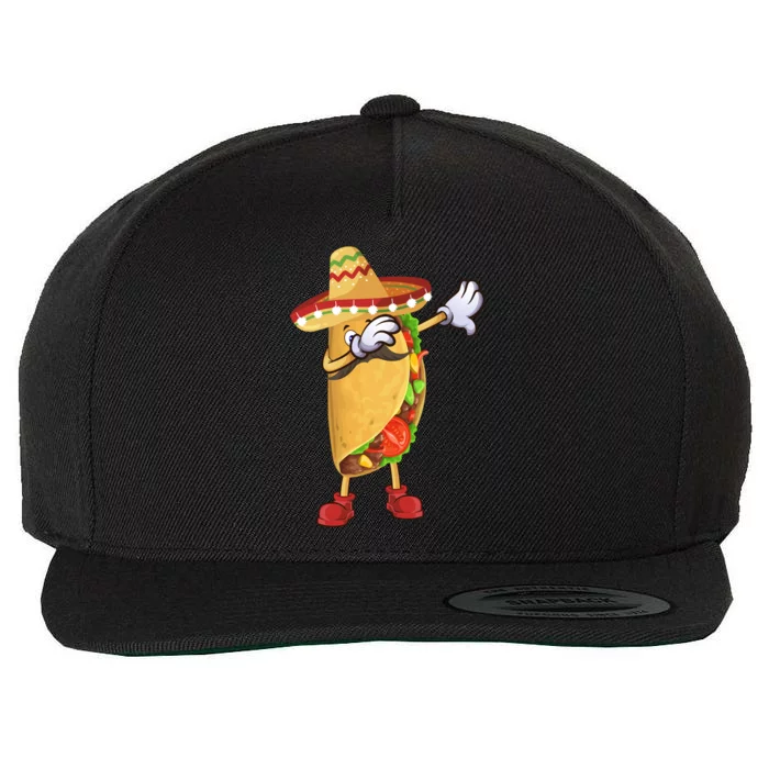 TACOS DABBING CINCO DE MAYO T Wool Snapback Cap