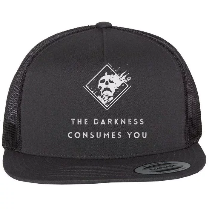 The Darkness Consumes You Gamer Guardian Flat Bill Trucker Hat