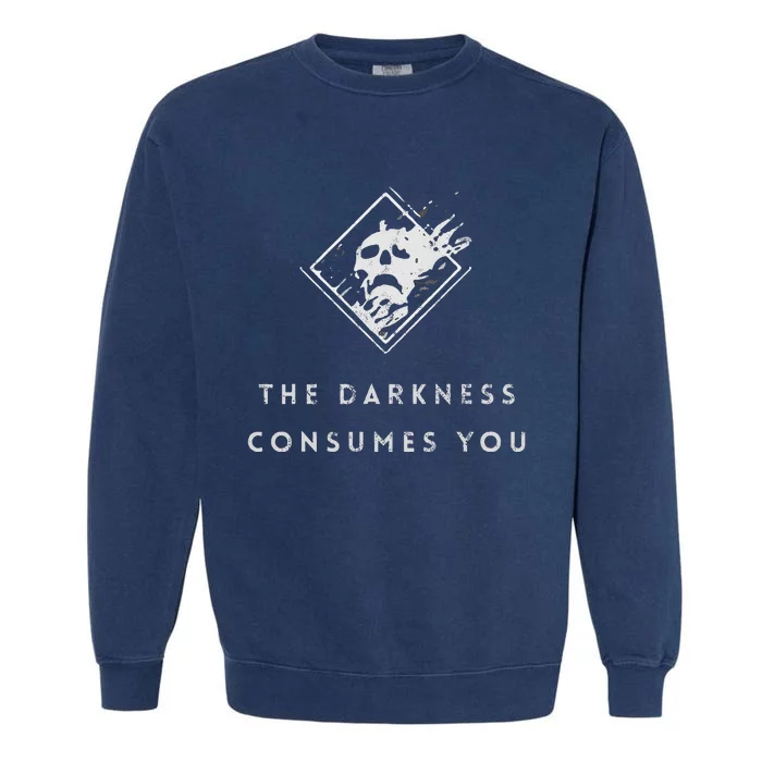 The Darkness Consumes You Gamer Guardian Garment-Dyed Sweatshirt