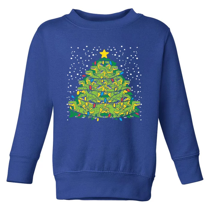 Tgiftrex Dinosaur Christmas Tree Xmas Holiday Boys Gift Cute Gift Toddler Sweatshirt