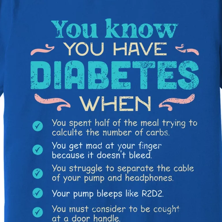 T1d Diabetes Checklist Cool Gift Premium T-Shirt