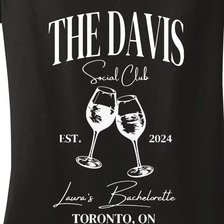 The Davis Club Bachelorette Party Women's V-Neck T-Shirt