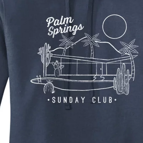 Trendy Design Centered Palm Springs Sunday Club Gift Women's Pullover Hoodie